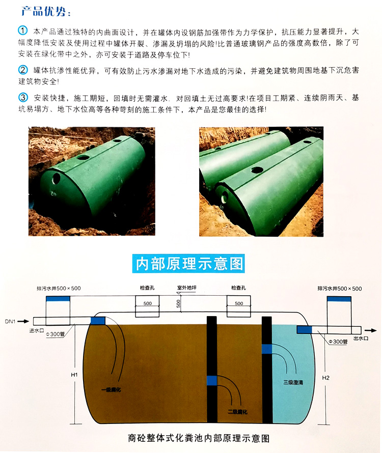 旬阳玻璃钢化粪池